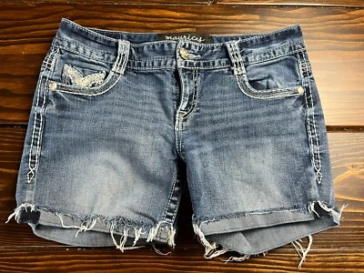 Maurices Premium Jeans, Women's Size 7/8 REG, Blue, Denim, Cuffed, Frayed Hem - Image 1 of 4