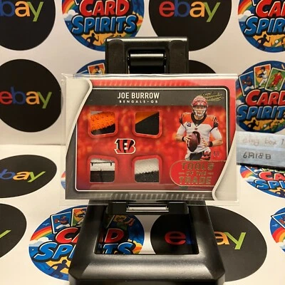 2021 Panini Joe Burrow 11/49 Absolute Tools of the Trade Quad Patch Card - Image 1 of 2