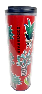 Starbucks Coffee 2017 Desert Cactus Christmas Light Plastic Travel Tumbler 16 oz - Picture 1 of 10