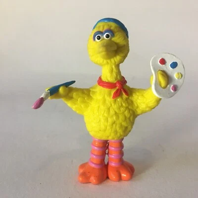 Sesame Street Muppets Figure Big Bird Artist Paint Pallette Vintage Applause - Image 1 of 4