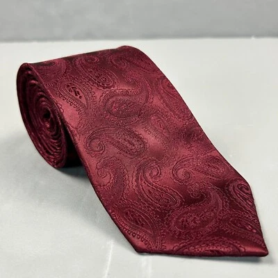 Corbata Stafford Para Hombres Roja Paisely Sólida Lujo Formal Trabajo Oficina Fiesta Corbata para el Cuello Foto 1 de 4