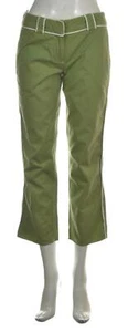 Pantalones para mujer INC International Concepts talla 2 verdes pierna recta pantalones recortados - Imagen 1 de 4