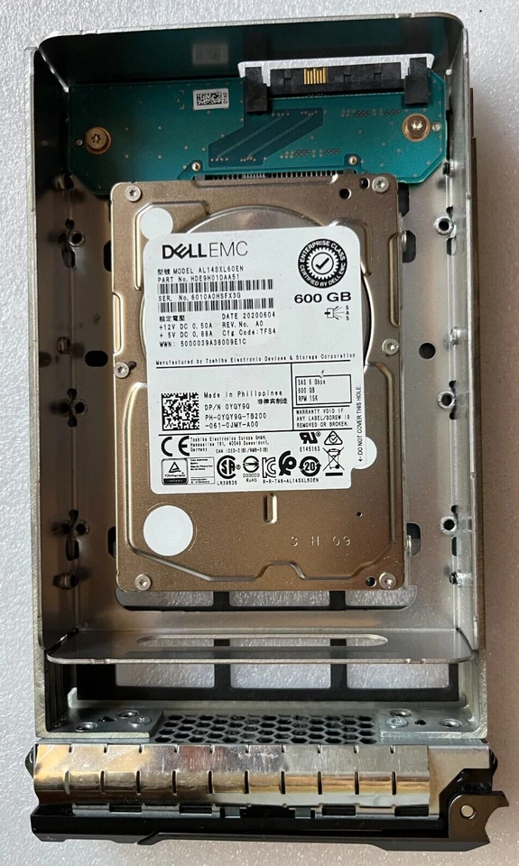 YGY9G DELL TOSHIBA AL14SXL60EN 600GB 6Gb/s 15K SFF 2.5''-3.5'' SAS HDD  0YGY9G - Image 1 of 1
