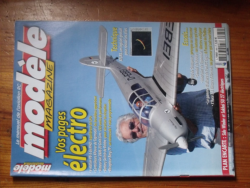 $$3 Revue modele magazine N°664 Plan encarte Side Winder  XFLR5  Me 108  Gemini - Image 1 of 1