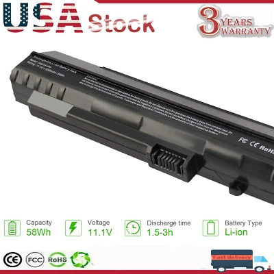 Batería para PC Notebook ACER ASPIRE ONE ZG5 A110 A150 D150 D250 531 KAV10 KAV60 Foto 1 de 4