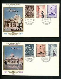 Postal History Vatican City FDC #C47-C52 SET OF 2 Radio St. Peters Square 1967 - Picture 1 of 2
