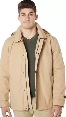 Cole Haan классический с капюшоном города дождевик коричневый мужской размер XXL новый с Ярлыками - Изображение 1 из 4