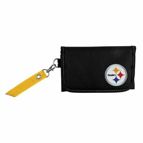 NEW! PITTSBURGH STEELERS FASHION ORGANIZER WALLET w/RIBBON HOLDS PHONE LICENSED Cover