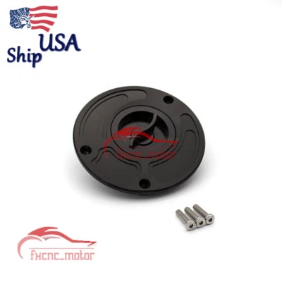 TAPA DE COMBUSTIBLE/TAPA DE TANQUE DE GASOLINA SIN LLAVE EE. UU. para Kawasaki ZX-6R 2003-2006 ZZR 600 05-08 Foto 1 de 4