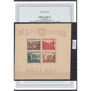 SBZ 1945 Mi.-No.: Block 4 By ** (Type I/II) Certified Certificate - Picture 1 of 4