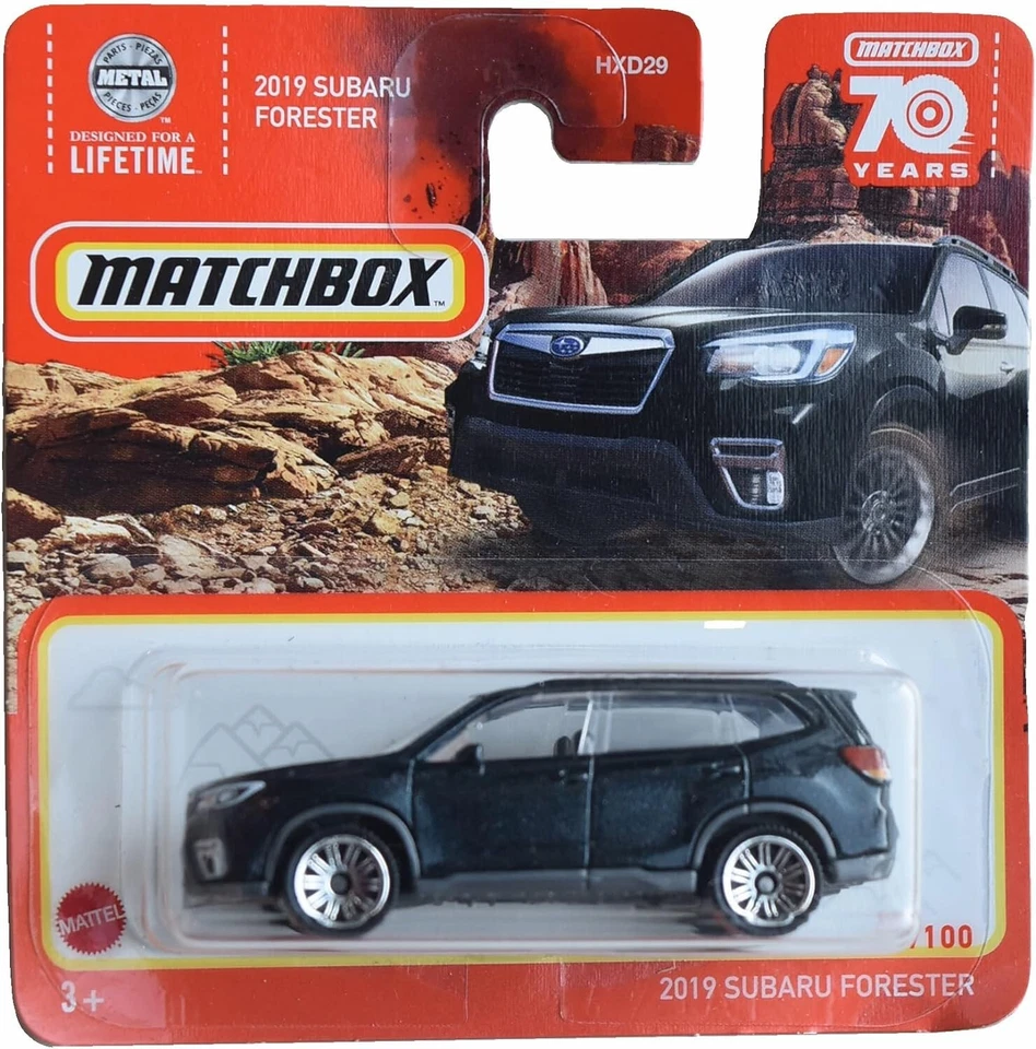 Tarjeta corta Matchbox 2019 Subaru Forester, negra 88/100 Foto 1 de 1