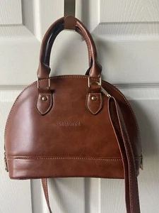 Sattachera Hand bag Brown Faux Leather Full Zip With Crossbody Strap - Picture 1 of 7