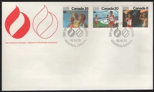 Can 681-683 - 1976 Olympic Ceremonies - Combination FDC - Picture 1 of 1