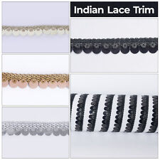 4M Indian Gorgeous Metallic Colour Saree Border Lace with Sequence Sari Dupatta