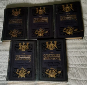 The Scottish Highlands c. 1885 Highland Clans & Regiments 5 Volumes Illustrated - Picture 1 of 18