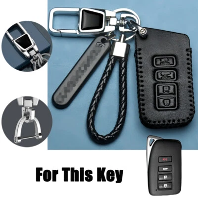 Leather Car Smart Key Fob Case Cover Bag For Lexus IS GS RX ES NX LS RC LX RC300 - Imagem 1 de 4
