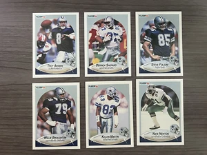 1990 Fleer Football Card Lot Dallas Cowboys Troy Aikman, Nate Newton Plus More - Picture 1 of 2