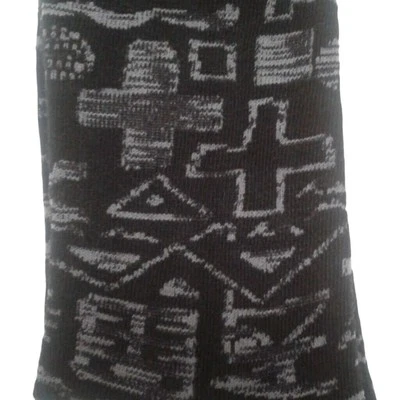 Mossimo Size 6-12 Crew Socks Mens Black Gray Geometric Pattern - Image 1 of 4