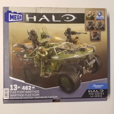 New In Sealed Box !! Mega Halo Warthog 462 Piece Set HNC57 W/ 5 Halo Figures - Image 1 of 4