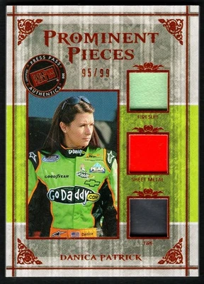 Danica Patrick 2010 PP Legends RC PROMINENT PIECES FS-SM-TIRE Card PP-DP 95/99 - Image 1 of 2