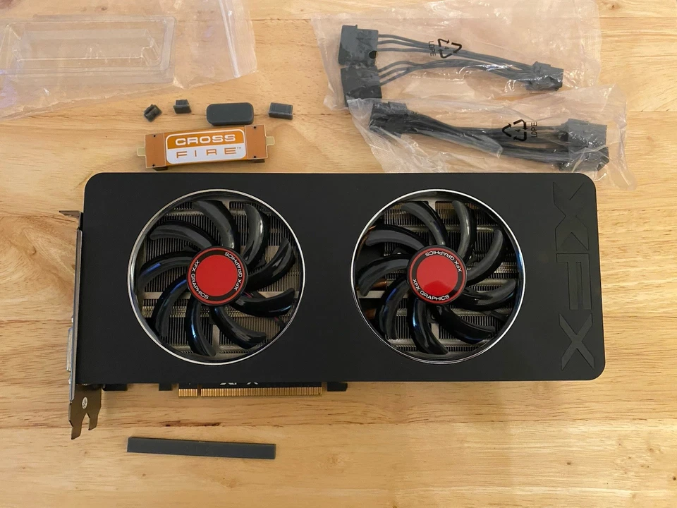 Working XFX AMD RADEON R9 280X 3GB GDDR5 2x miniDP 2x DVI HDMI Graphics Card GPU - Image 1 of 4