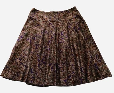 American Living Swing Skirt Women’s Size 6 Cotton Paisley Multicolor Lined Zip - Image 1 of 4