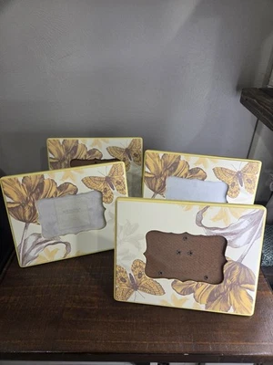 Juego de 5 marcos de fotos vintage de madera mariposa 5x3 1/2 Foto 1 de 4