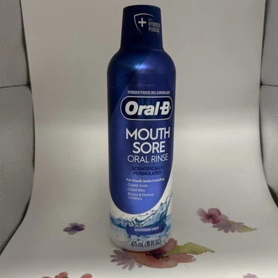Oral B Mouth Sore Oral Rinse, Soothing Mint Flavor, 475 mL 16 fl oz 1 Pack - Image 1 of 2