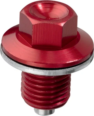 Moose Racing Magnetic Drain Plug By Zip-Ty Red DP107-3 0920-0040 - Image 1 of 4