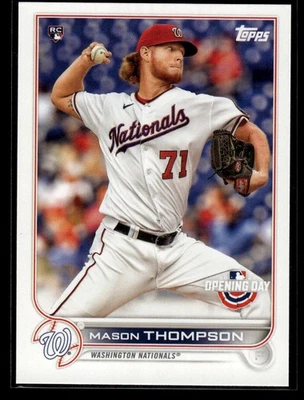 2022 Topps Opening Day #145 - Mason Thompson - Nationals Baseball RC Rookie Card - Image 1 of 2