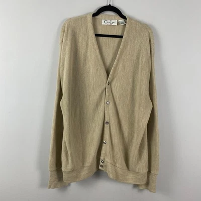 Cárdigan suéter vintage de eslabones de ciprés para hombre 3XLT beige ropa de golf abuelo Foto 1 de 4