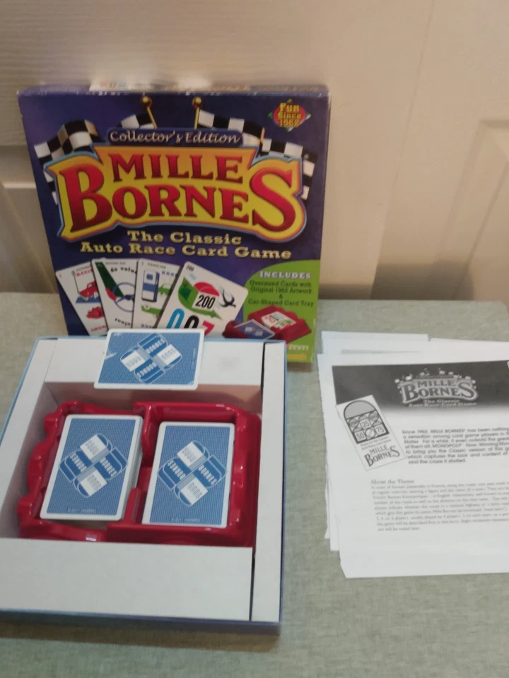 [1 Scuffed Card] Complete Hasbro 2011 Mille Bornes Collectors Edition Card Game - Image 1 of 4