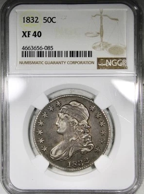 1832 Capped Bust Half Dollar NGC XF40 Small Letters Crusty - Image 1 of 2