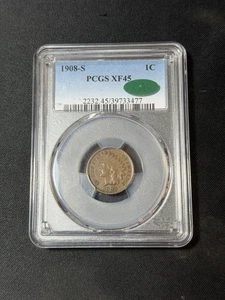 1908-S PCGS XF45 CAC Indian Head Cent - Key Date! - Picture 1 of 2
