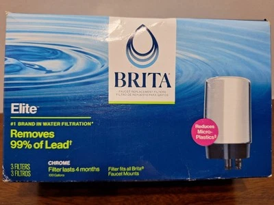 Brita Faucet Mount Replacement Filter 3 Pack New Free Shipping NIOB Model FR-200 - Image 1 of 4