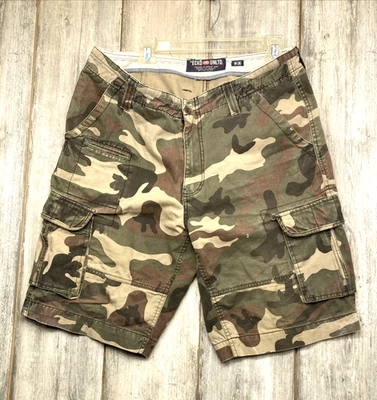Pantalones Cortos de Carga Ecko Unltd Para Hombre 36 Camuflados Multi Bolsillo Urban Streetwear Foto 1 de 4