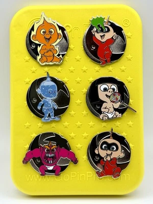 2024 Disneyland DLR Hidden Mickey Disney Jack Jack Complete 6 Pin Set w/ Chaser - image 1 of 4