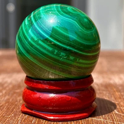 45G  Natural malachite ball quartz crystal energy ball Divination meditation - Image 1 of 4