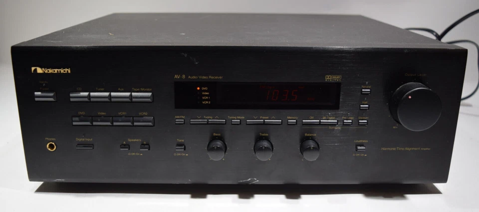 Nakamichi AV-8 Receiver, no remote. Good Tested working. 950W - Image 1 of 4