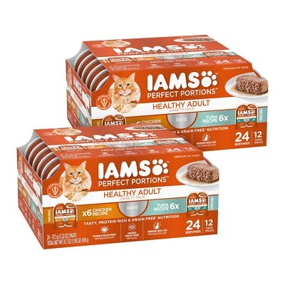 IAMS Perfect Portions Wet Cat Food Chicken Tuna 12 Count Grain Free Twin Packs - Image 1 of 4