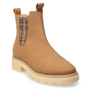 NEW! Toms- Skylar Round Toe Chelsea Casual Ankle Boots Fall Winter Booties Shoes - Picture 1 of 5