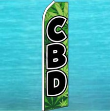 Cbd Flutter Flag Tall Curved Swooper Feather Advertising Banner Sign