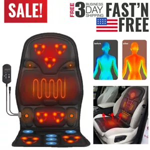 Back Massage Seat Cushion Heated Back Neck Body Massager Cushion Chair Car Seat - Picture 1 of 9
