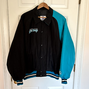 Vintage Portland Seadogs Starter Jacket Made in USA Maine Snap Front MILB Men XL