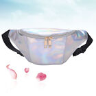 Holographic Waist Bag for Travel & Parties - Silver