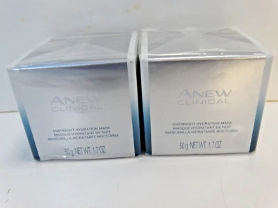 Máscara de hidratación clínica nocturna Avon Anew 1,7 fl oz - Lote de 2 Foto 1 de 4