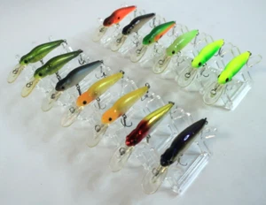 Lote de 13 sombras Evergreen Spin Move 5,5 cm 5 g (ganchos cambiados, pintura pelada). - Imagen 1 de 14