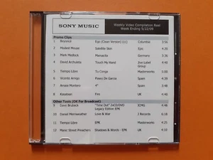 Promo only DVD test press: MANIC STREET PREACHERS / BEYONCE / JEFF BUCKLEY - Picture 1 of 2