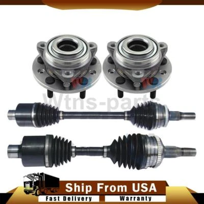 4X FRONT CV JOINTS AXLE SHAFTS WJB WHEEL BEARING KIT FITS 2001 CHRYSLER LHS - Image 1 of 4