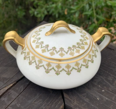 Haviland Limoges Sugar Bowl Alfred Stahel Son San Diego Cal 30452 Schleiger 570 Foto 1 de 4